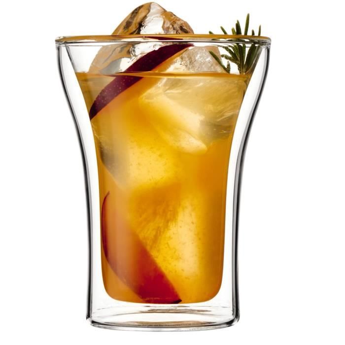 Set 2 verres - BODUM - Assam - Double paroi - 0.25 l - Transparent