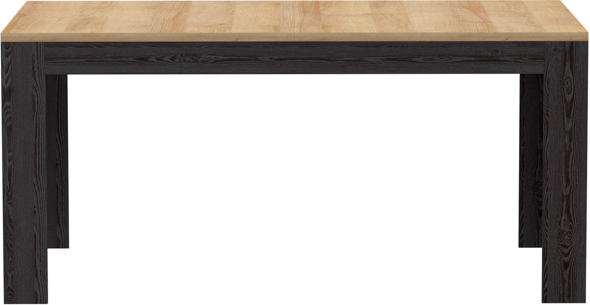 Table a manger extensible BOHOL – Noir & Bois – 8 personnes – Extension L 160 a 206,6 × P 90,2 × H 78,2 cm