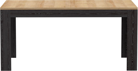 Table a manger extensible BOHOL – Noir & Bois – 8 personnes – Extension L 160 a 206,6 × P 90,2 × H 78,2 cm