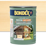 Lasure 2 en 1 protection extérieure - Incolore - Satin - Protection 12 ans - Toutes saisons - Bondex - 5L