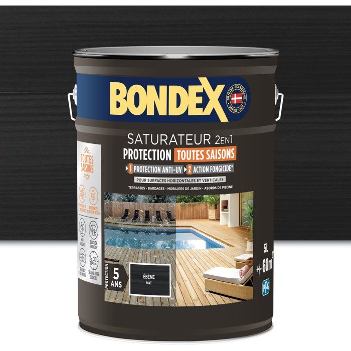 Saturateur 2 en 1 - BONDEX - Ebene mat - 5 L