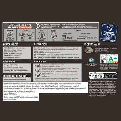 Saturateur 2 en 1 - BONDEX - Ebene mat - 5 L