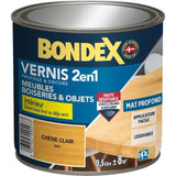 Vernis bois chene clair mat - BONDEX - 0,5 L