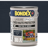 Lasure opaque Tres haute protection - Gris anthracite RAL 7016 satin - BONDEX - 5 L