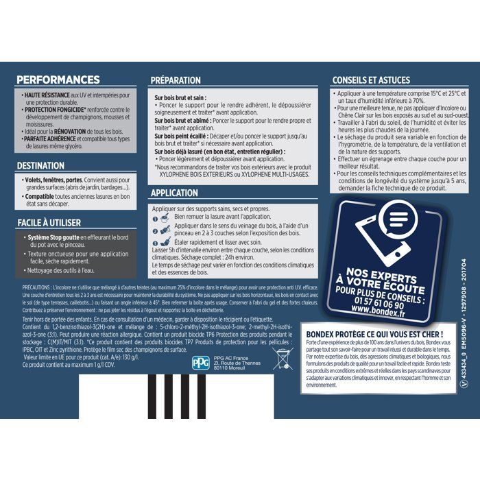 BONDEX Lasure 2 en 1 Satin Haute Protection 5 ans - Chene foncé
