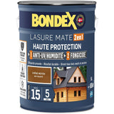 Lasure 2 en 1 Haute protection - Chene moyen satin - BONDEX - 5 L