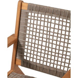 Fauteuil de jardin bas en bois d'Acacia FSC et en résine tressée - BORA - l60xP76xH73 cm