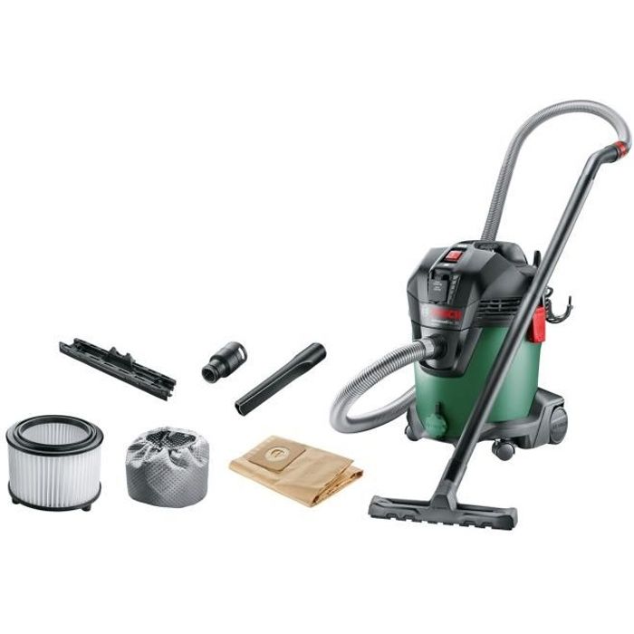 Aspirateur eau et poussiere Bosch - AdvancedVac 20 (avec accessoires) - 1200 W - 260 mbar/70 l/s - 20 L