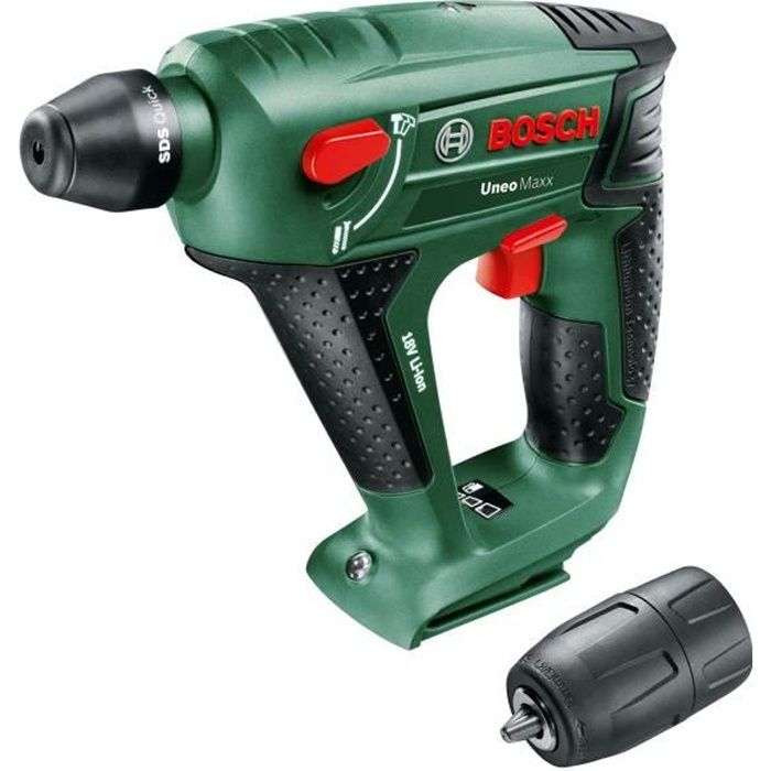 Bosch cordless hammer drill - Uneo Maxx - SDS - 0.6 J - 10 mm - 18V