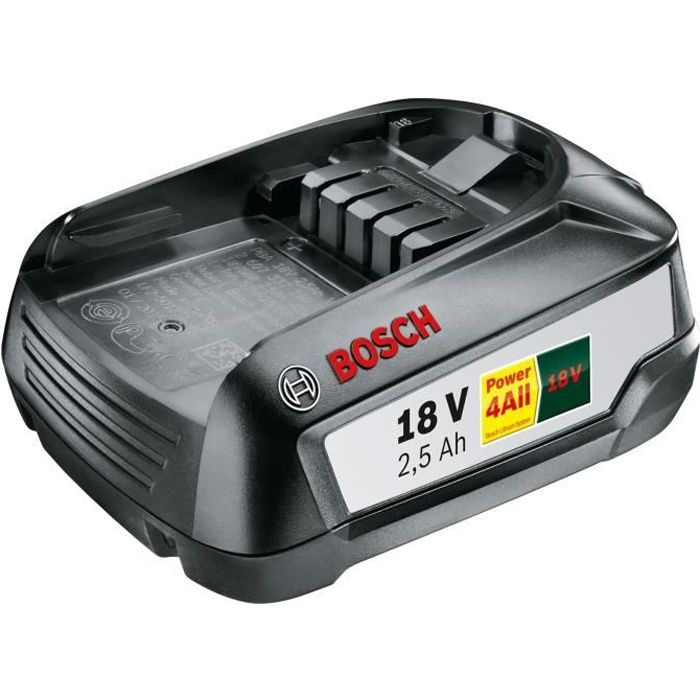 Bosch lithium-ion battery - 18 V 2.5 Ah - Li-ion - Long autonomy - No memory effect