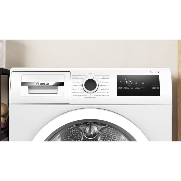 Seche-linge a condensation BOSCH WTN85V08FR SER4 - 7 kg - Classe B - Blanc