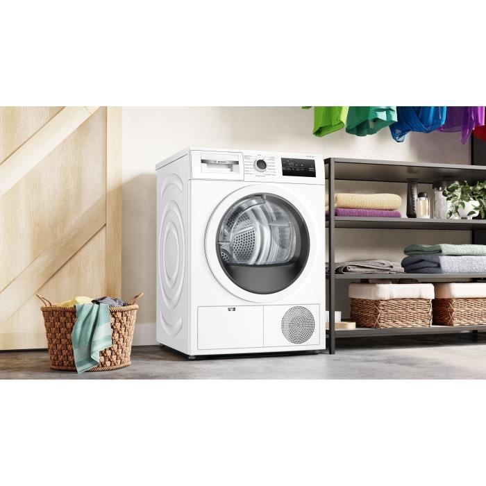 Seche-linge a condensation BOSCH WTN85V08FR SER4 - 7 kg - Classe B - Blanc