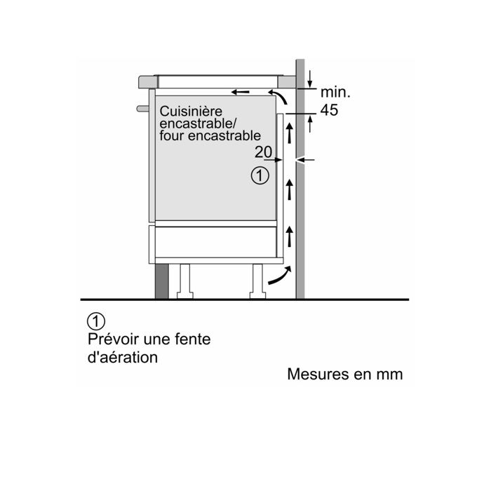 Table induction 60 cm - BOSCH Série 6 - 4 foyers - Noir - H5,1 x L59,2 x52,2 cm - PIE631HB1E