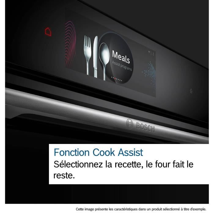 Four intégrable combi vapeur - BOSCH - HRG7764B1 - 71L - Pyrolyse - Écran TFT tactile