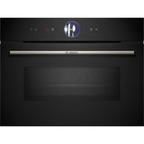 Four combiné micro-ondes encastrable BOSCH SER8 - CMG7761B1 - Noir - 45 L - 20 modes de cuisson