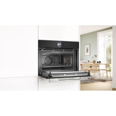 Four combiné micro-ondes encastrable BOSCH SER8 - CMG7761B1 - Noir - 45 L - 20 modes de cuisson