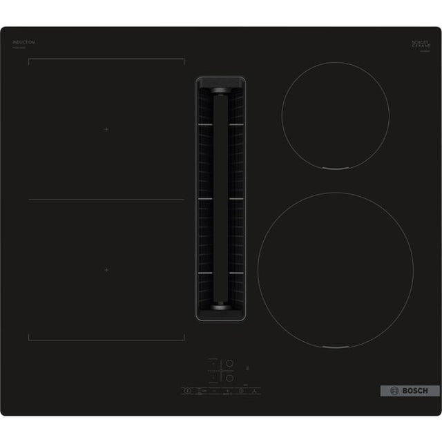 Bosch Table de cuisson aspirante induction 60cm 4 foyers 7400w noir - PVS611B16E