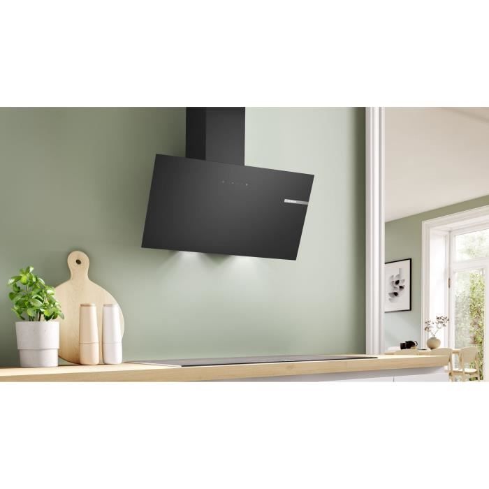 Hotte dÈcor murale - BOSCH SER2 - DWK85DK60 Noir - L: 790 mm x P: 325 mm