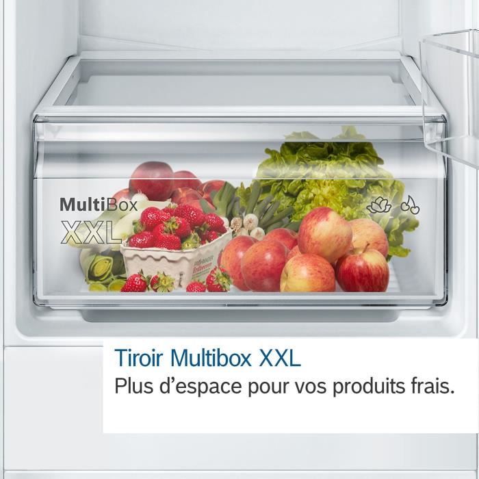 Réfrigérateur combiné intégrable BOSCH SER2 -KIV87NSE0 - 2 portes - 270 L - Classe E