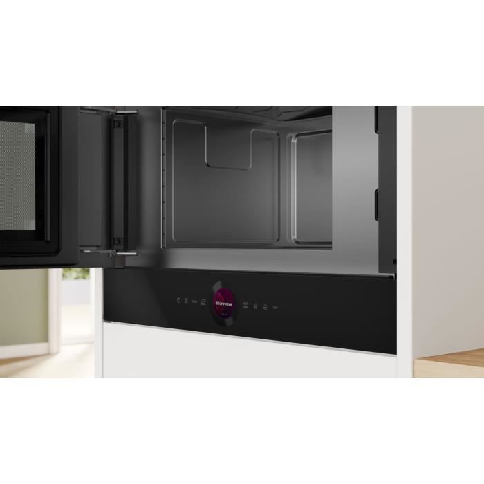 Micro-ondes simple encastrable - BOSCH SER8 - BFL7221B1 - Noir -  21 L  - 38,2 x 59,4 x 31,8 cm