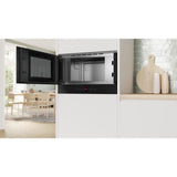 Micro-ondes simple encastrable - BOSCH SER8 - BFL7221B1 - Noir -  21 L  - 38,2 x 59,4 x 31,8 cm