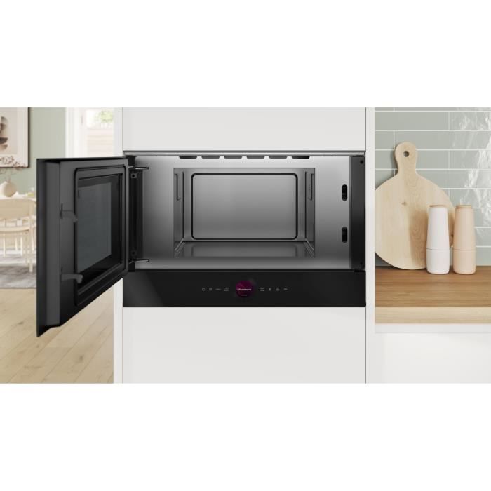 Micro-ondes simple encastrable - BOSCH SER8 - BFL7221B1 - Noir -  21 L  - 38,2 x 59,4 x 31,8 cm
