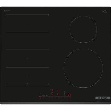 Table induction - BOSCH SERIE 6 PIX631HC1E - 4 foyers - 7400 W - Multitouch+ - Zone flex - Noir