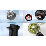 Mixeur plongeant - BOSCH - MSM4B621 - 1000 W - 4 lames aiguiseés - Bol mélangeur - Mini hachoir - Fouet - Engrenage céramique