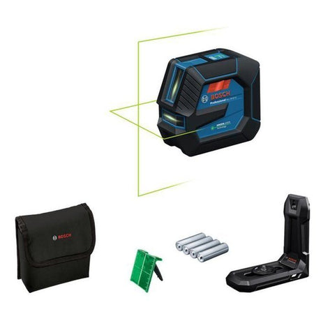 Laser lignes - BOSCH PROFESSIONAL - GLL 20-22 G - Laser vert - Alimentation Dual Power - Précision ± 0,3 mm/m