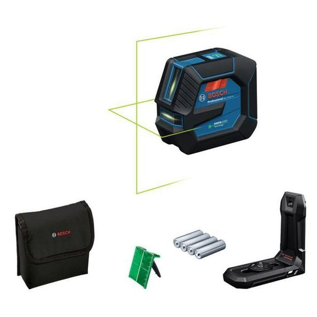 Laser lignes - BOSCH PROFESSIONAL - GLL 20-22 G - Laser vert - Alimentation Dual Power - Précision ± 0,3 mm/m