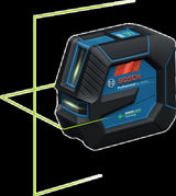 Laser lignes - BOSCH PROFESSIONAL - GLL 20-22 G - Laser vert - Alimentation Dual Power - Précision ± 0,3 mm/m