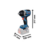 Boulonneuse sans fil BOSCH PROFESSIONAL - GDS 18V-750 C - 18V - 750 Nm - 2 batteries GBA 5,0Ah + chargeur + coffret avec calage