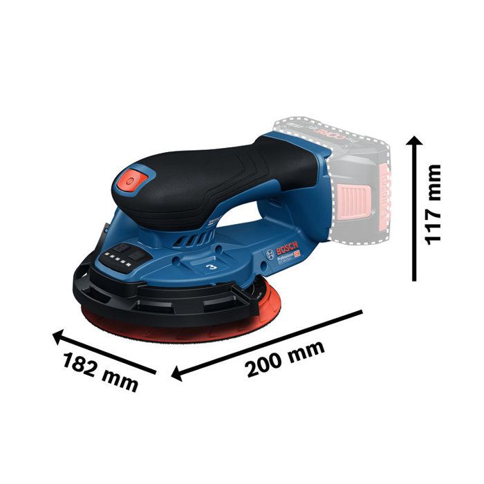 Ponceuse excentrique sans fil BOSCH PROFESSIONAL - GEX 18V-150-3 - 18V - 150 mm - 1 feuille abrasive C470 + bague + collecteur