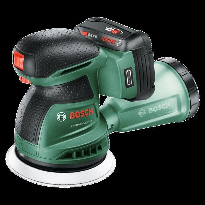 Ponceuse excentrique sans fil BOSCH - UniversalOrbit 18V 20 - 18V - 125mm - 1 batterie 2,0 Ah + chargeur