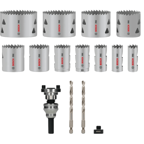 Coffret de scies trépans BOSCH PROFESSIONAL - PRO Multi Material - 15pcs - 20 a 76mm - Pour perceuses et visseuses