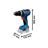 Perceuse a percussion sans fil BOSCH PROFESSIONAL - GSB 18V-65 - 18V - Avec 2 batteries GBA 18V 4,0Ah + chargeur GAL 18V-40, L-Case