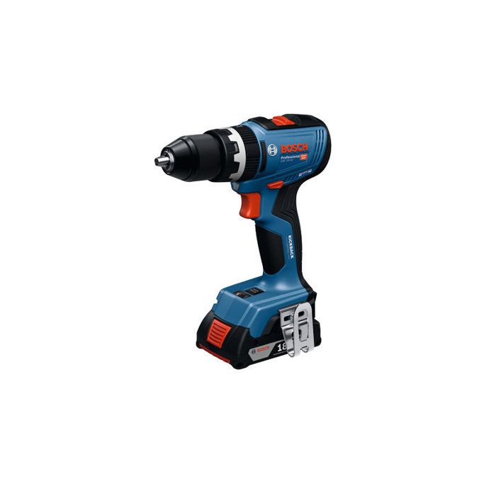 Perceuse a percussion sans fil BOSCH PROFESSIONAL - GSB 18V-65 - 18V - Avec 2 batteries GBA 18V 4,0Ah + chargeur GAL 18V-40, L-Case