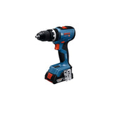 Perceuse a percussion sans fil BOSCH PROFESSIONAL - GSB 18V-65 - 18V - Avec 2 batteries GBA 18V 4,0Ah + chargeur GAL 18V-40, L-Case