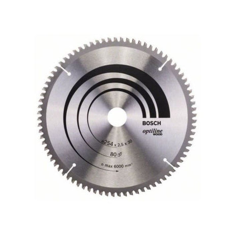 Lame de scie circulaire au carbure BOSCH PROFESSIONAL 254 x 30 x 2,5 mm (80 dents) - Bois