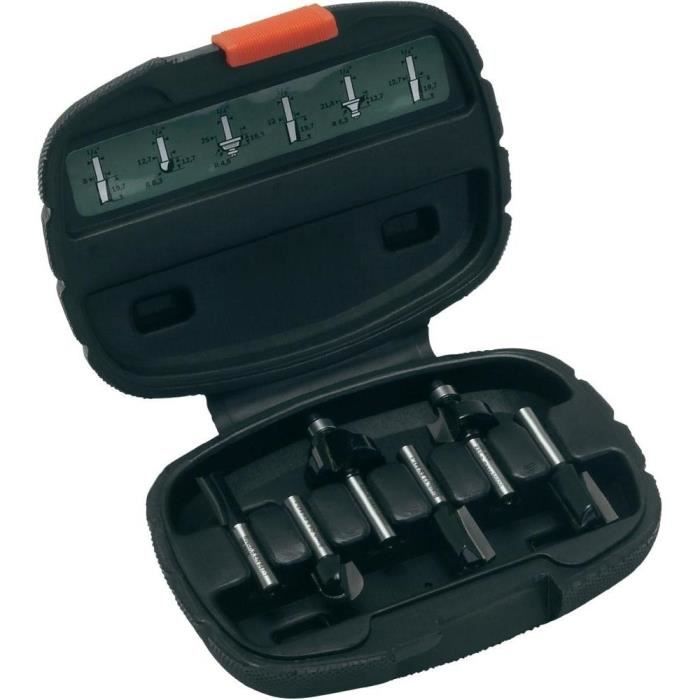 Coffret de fraises au carbure - BOSCH - 2607019462 - Queue 1/4 - 6 pieces