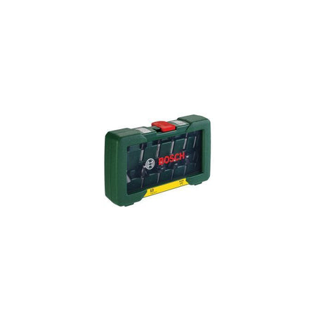 Bosch Accessories 12 pieces Ensemble de fraises au carbure (pour le bois, emmanchement Ř 8 mm, accessoires défonceuse)