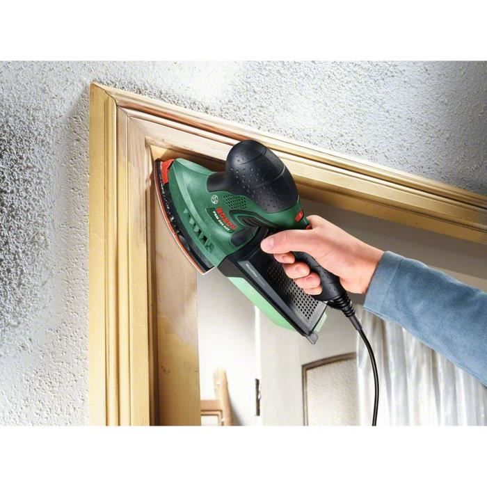 Ponceuse Multi Bosch - PSM 200 AES (LivrÈe avec 2 feuilles abrasives, Plateau de PonÁage et Coffret)