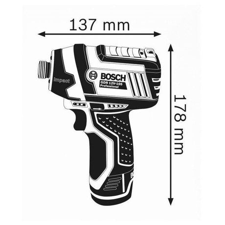 Visseuse a chocs Bosch Professional GDR 12V-105 + 2 batteries 2,0Ah + LBOXX 2600 tr/min - 06019A6977