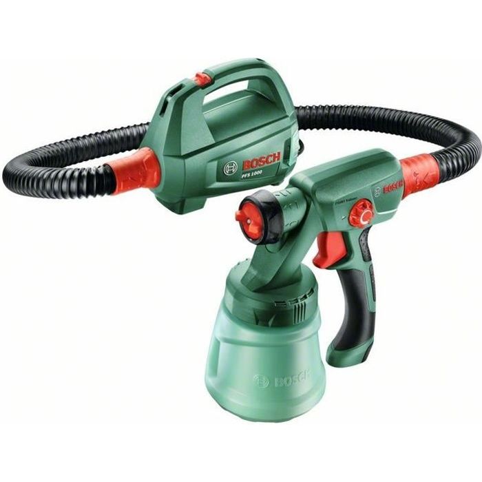 Bosch paint gun - PFS 1000 - 410 W - Flow rate: 0 - 100 ml/min - Tank: 800 ml - Hose: 1.3 m