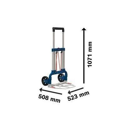 Diable Bosch Professional repliable de transport pour L-Boxx, capacitÈ de 125kg au sol - 1600A001SA