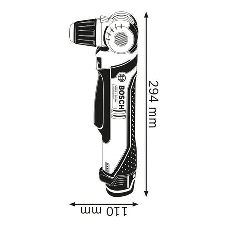 Perceuse d'angle 12V - BOSCH - GWB 12V-10 - Tete orientable - Confort d'utilisation - Compatible 12V