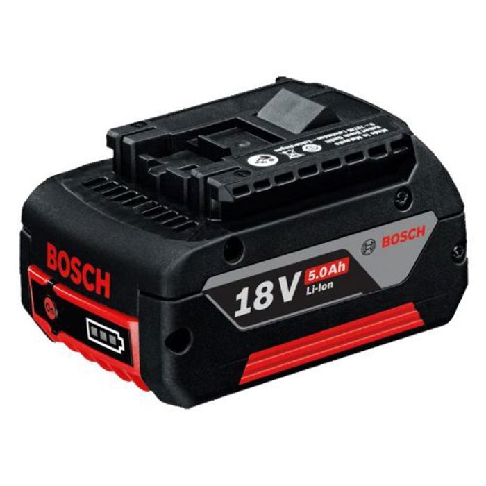 Bosch Professional GBA 18V 5.0Ah Li-ion Battery - Long battery life and COOLPACK 1.0 technology