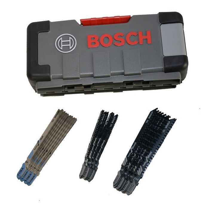 Kit de lames de scie sauteuse - BOSCH - 2607010903 - 30 lames - Bois tendre et métal - Coups courbes et droits