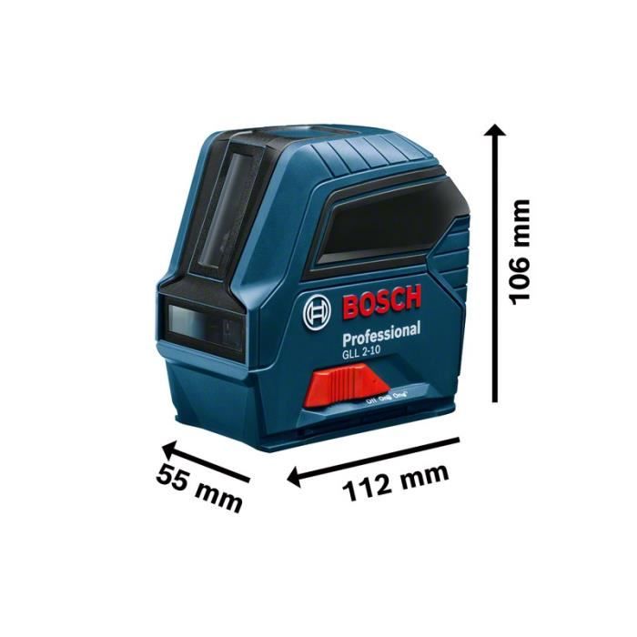 Laser ligne Bosch Professional GLL 2-10 - PortÈe de 10 metres - 0601063L00