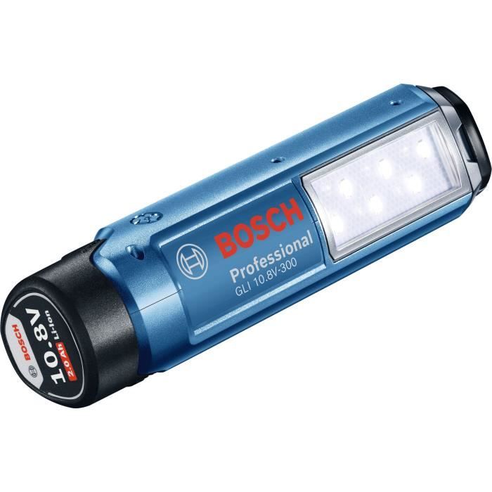 Lampe Bosch Professional GLI 12V-300 sans batterie  6 LEDS - 300 lumens - jusqu'a 9h d'éclairage - 06014A1000
